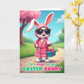 Carte cadeau lapin de printemps (Fleur jaune)