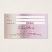 Carte cadeau Lavender Agate Faux Pearlescent Foil (Dos)