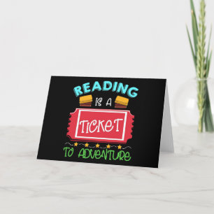 Carte Cadeau lecteur La lecture est un billet pour l'ave
