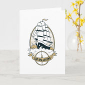 Carte Cadeau légende de voile pour capitaine de bateau (Fleur jaune)