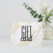 Carte Cadeau Lettre Noire Poussière Dorée Marbre B (Debout devant)