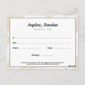 Carte Cadeau Lettre Noire Poussière Dorée Marbre B (Dos)