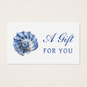 Carte cadeau logo coquillage bleu (Devant)