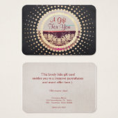 Carte cadeau Logo encadrée en or rustique Horizon (Devant & derrière)