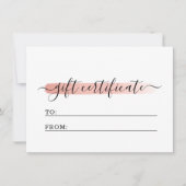 Carte cadeau Logo minimaliste rose Gold (Devant)