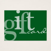 Carte Cadeau Logo Vert Typographie Gras Moderne (Devant)
