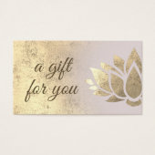 carte cadeau lotus design (Devant)