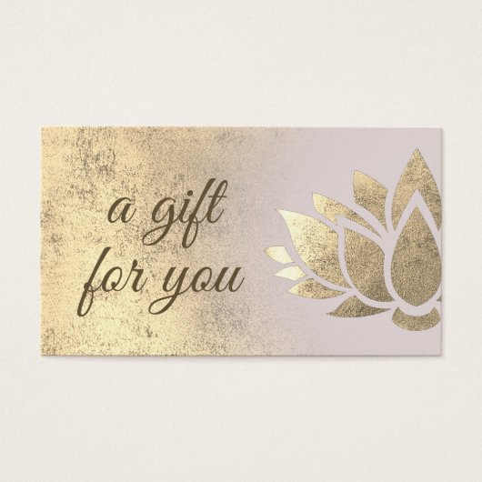 carte cadeau lotus design (Devant)