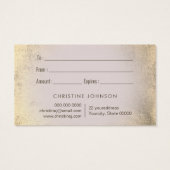 carte cadeau lotus design (Dos)