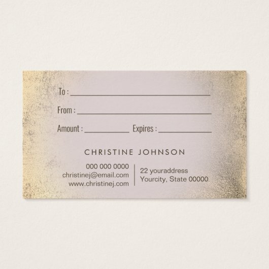 carte cadeau lotus design (Dos)