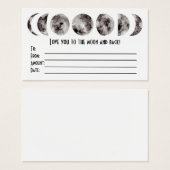 Carte cadeau Love You to the Moon (Devant & derrière)