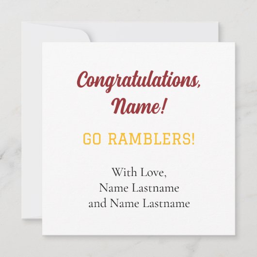 Carte cadeau Loyola University Chicago LUC (Devant)