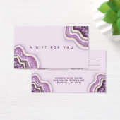 Carte cadeau Luxe Géode d'agate violette pailletée (Bureau)