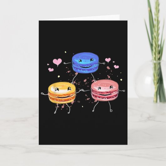 Carte Cadeau Macaroon de Cheerleading Mignon Délicieux (Devant)