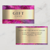 Carte cadeau Marble Elegant Blanc Faux Or Beauté (Devant / Derrière)