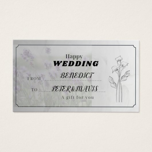 CARTE CADEAU MARIAGE (Devant)