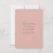 Carte Cadeau Mariage Fleur sauvage rose (Dos)
