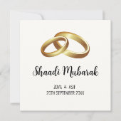 Carte cadeau Mariage Shaadi Mubarak personnalisée (Devant)