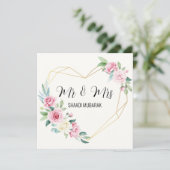 Carte cadeau Mariage Shaadi Mubarak personnalisée (Debout devant)