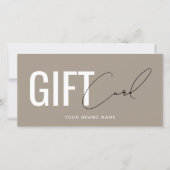 carte cadeau marron clair logo moderne professionn (Devant)