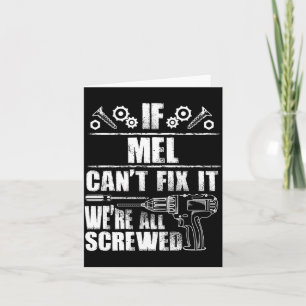 Carte Cadeau Mel Nom Réparation Drôle Anniversaire Papa