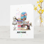 Carte Cadeau mignon pour le fabricant de vêtements, Cout (Fleur jaune)