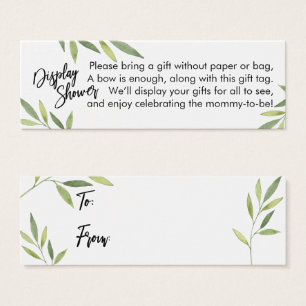 Carte cadeau mini Baby shower d'affichage de feuil