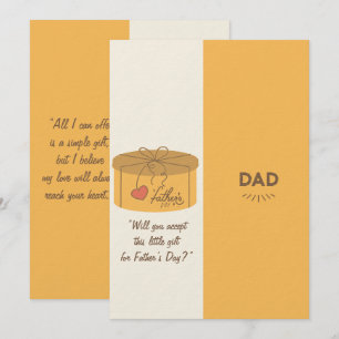 Carte cadeau minimale et mignonne pour la fête des