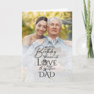 Carte Cadeau minimaliste Joyeux Anniversaire Papa avec r
