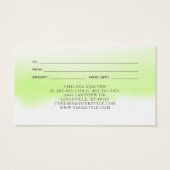 Carte cadeau minimaliste Ombre Vert Aquarelle (Dos)