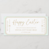 Carte cadeau Mint Green Happy Pâques (Devant)
