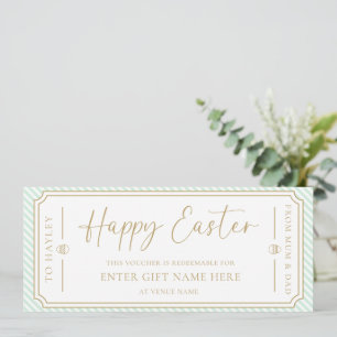 Carte cadeau Mint Green Happy Pâques