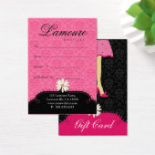 Carte cadeau mode Jolie chaussures robe rose noir (Bureau)