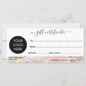Carte cadeau Modern Earth Tones Certificate Ajoute (Dos)
