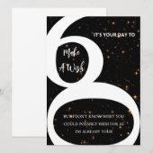 Carte Cadeau Moderne 60e Anniversaire BlackGold (Devant / Derrière)