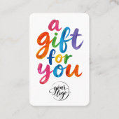 Carte Cadeau Moderne Avec Réduction De Texte Color (Devant)