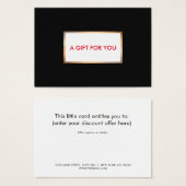 Carte cadeau moderne Black and Gold Holiday (Devant & derrière)