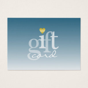 Carte cadeau moderne Bold Navy Blue Ombre Gold Hea