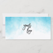 carte cadeau moderne certificat ajouter logo aqua  (Dos)