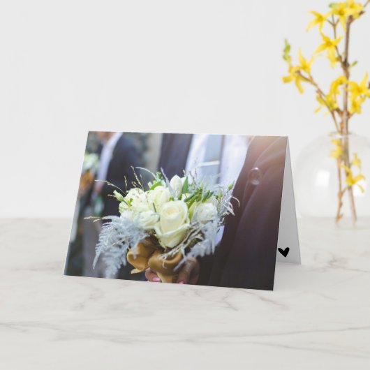 Carte Cadeau Moderne Chic Mariage Style de vie (Fleur jaune)