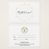 Carte Cadeau Moderne Chic Personnalisé Logo Entrep (Devant & derrière)