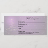 Carte cadeau moderne Gleamy Christmas Tree (Dos)