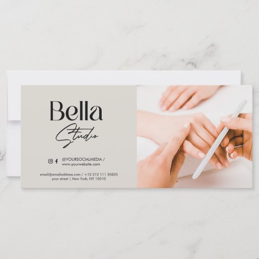 Carte cadeau moderne Nail Tech Beauté Salon (Devant)