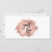 Carte cadeau moderne or rose certificat ajouter le (Dos)