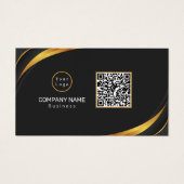 Carte cadeau moderne QR Code Business Logo (Devant)