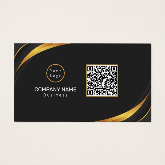 Carte cadeau moderne QR Code Business Logo (Devant)