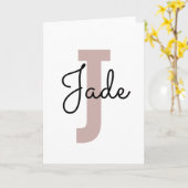 Carte Cadeau Monogramme personnalisé pour les noms comme (Fleur jaune)