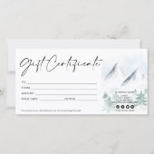 carte cadeau mountain winter pines certificat (Devant)