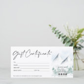 carte cadeau mountain winter pines certificat (Debout devant)