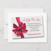 Carte cadeau Noël Red Bow (Devant)